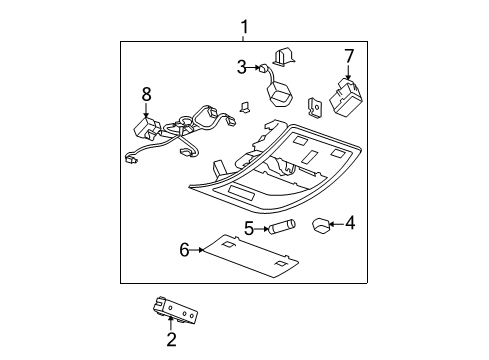 2009 Chevy Suburban 2500 Overhead Console Diagram 4 - Thumbnail