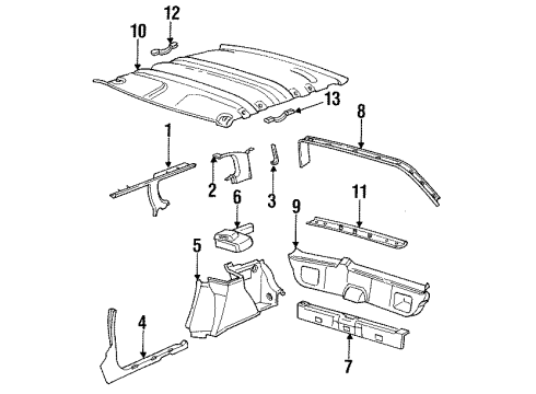 1993 Saturn SW1 Panel Asm,Lift Gate Inner *Neutral Gray Diagram for 21035571