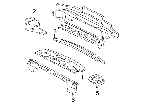 2004 Oldsmobile Alero Panel Asm,Rear End Diagram for 88956333