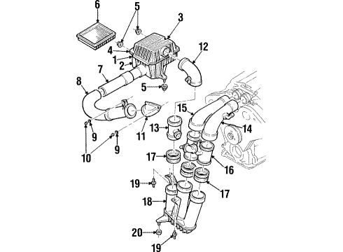 1997 Cadillac Catera Cleaner,Air Diagram for 9202572