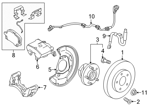 2016 Chevy Cruze Seal Kit, Front Brake Caliper Piston Diagram for 13504029