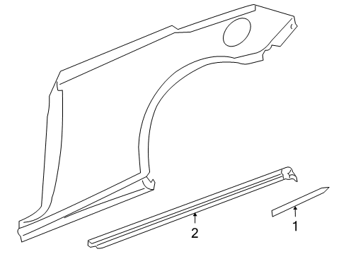 2007 Pontiac G6 Exterior Trim - Quarter Panel Diagram