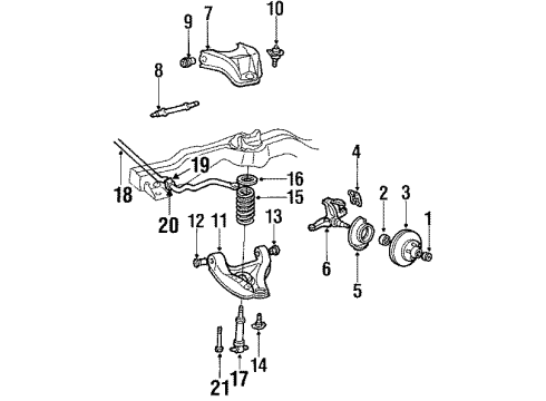 1989 GMC S15 Bracket, Front Stabilizer Shaft Diagram for 334671