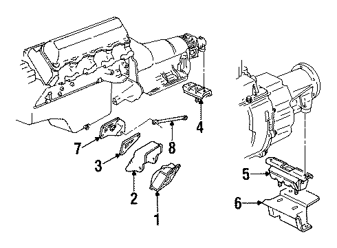 1991 GMC C1500 Engine & Trans Mounting Diagram 3 - Thumbnail