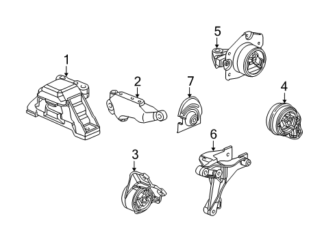 2006 Chevy Cobalt Engine & Trans Mounting Diagram