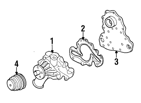 1993 Chevy C3500 Cooling System, Radiator, Water Pump, Cooling Fan Diagram 2 - Thumbnail