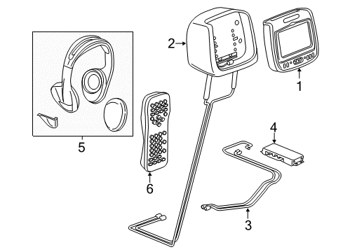 2015 Chevy Traverse Entertainment System Components Diagram