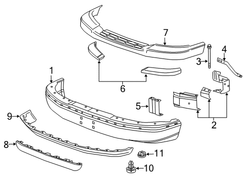 2024 Chevy Express 3500 Bumper & Components  Diagram