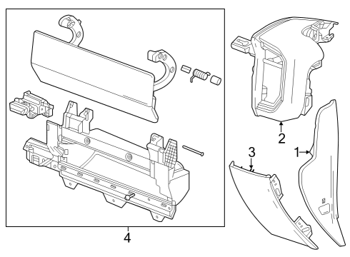 2023 Chevy Silverado 1500 Cluster & Switches, Instrument Panel Diagram 9 - Thumbnail