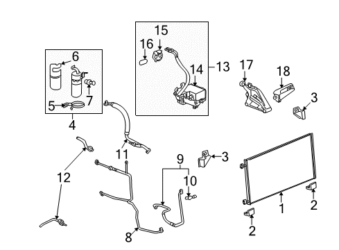 2008 Chevy Tahoe COMPRESSOR KIT-A/C Diagram for 86807272