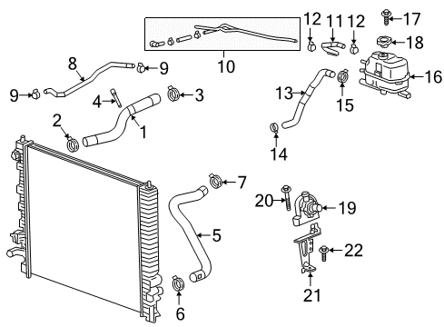 2018 Chevy Traverse Radiator & Components Diagram 4 - Thumbnail