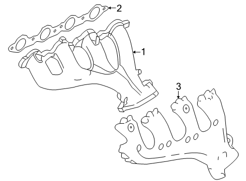 2003 Chevy Trailblazer EXT Shield, Exhaust Manifold Heat Diagram for 12597917