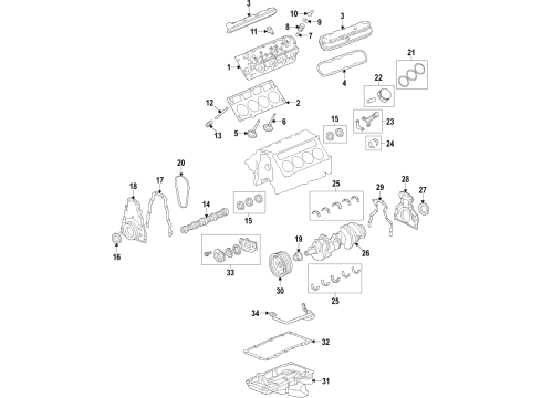 2018 GMC Yukon Engine Parts & Mounts, Timing, Lubrication System Diagram 2 - Thumbnail