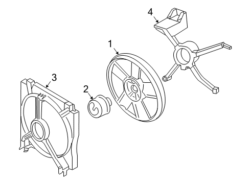 2003 Chevy Cavalier Cooling System, Radiator, Water Pump, Cooling Fan Diagram 2 - Thumbnail