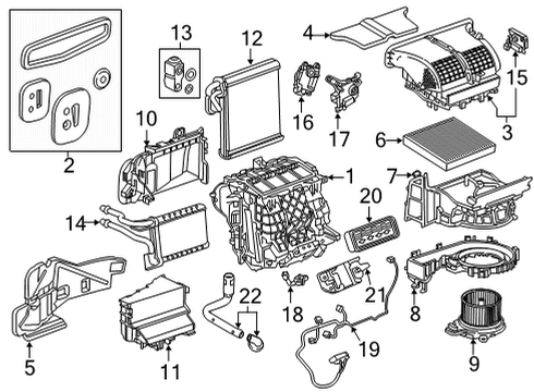 2023 Buick Envision A/C Evaporator & Heater Components Diagram