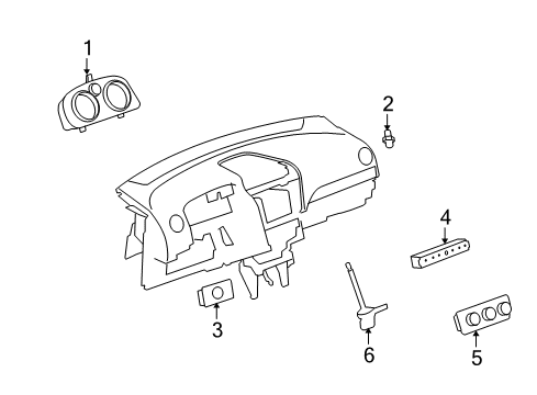 2010 Saturn Vue Cluster & Switches, Instrument Panel Diagram 2 - Thumbnail