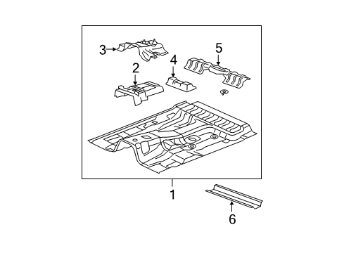 2008 Chevy Colorado Cab - Floor Diagram