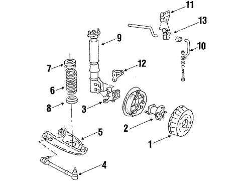 1987 Oldsmobile 98 Rear Brakes Diagram