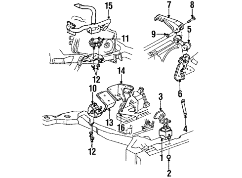 1995 Cadillac DeVille Nut, M10 X 1.5 Diagram for 11501033