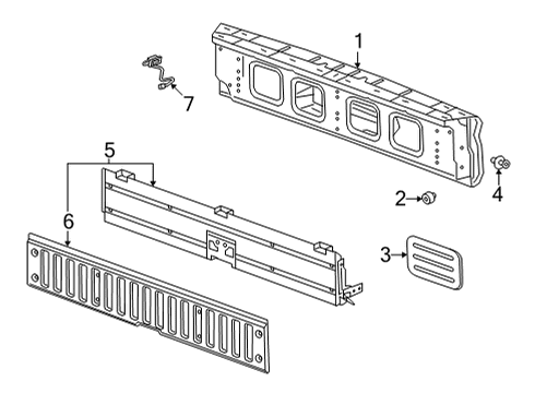 2022 GMC Hummer EV Pickup STEP ASM-PUBX AUX E/GATE Diagram for 84871287