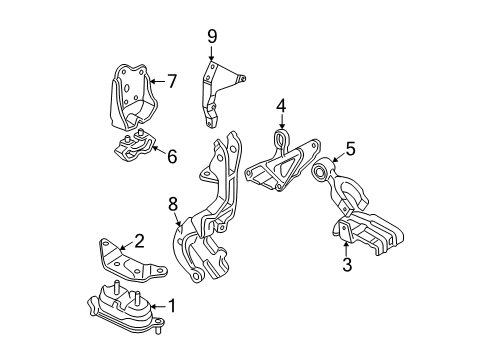 2005 Buick Century Engine & Trans Mounting Diagram