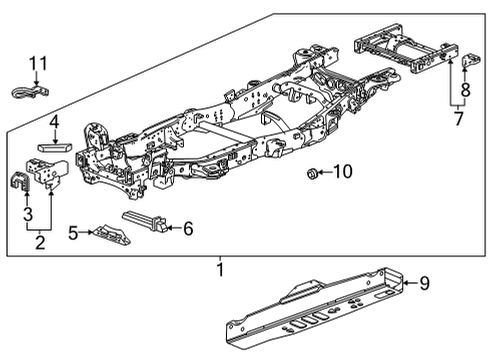 2022 Chevy Suburban Frame & Components Diagram