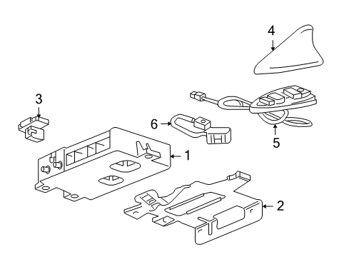 2014 Cadillac CTS Communication System Components Diagram 2 - Thumbnail