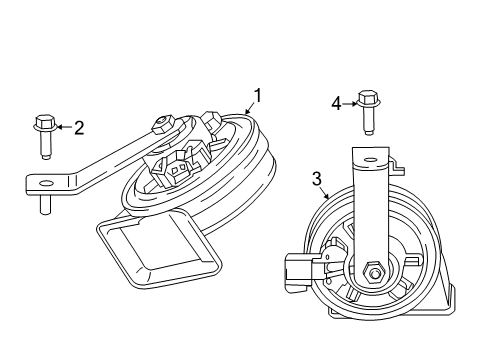 2021 Cadillac XT5 Horn Diagram