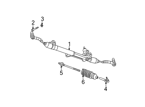 2002 Chevy Trailblazer EXT Gear Kit,Steering (Remanufacture) Diagram for 19330443