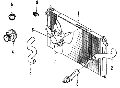 1989 Pontiac LeMans Hose,Radiator Lower To Coolant Pipe(N00&L73) Diagram for 90231755