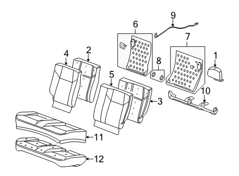 2009 Pontiac G5 Rear Seat Components Diagram