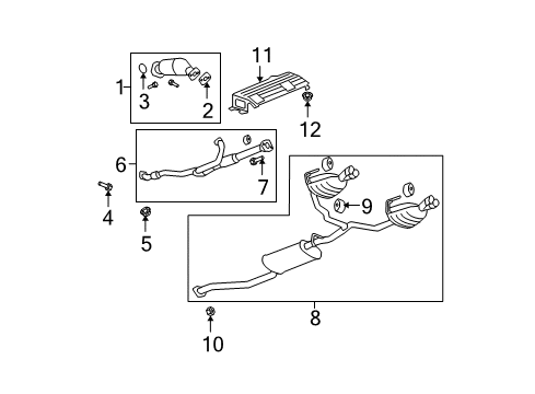 2008 GMC Acadia CONVERTER ASM,3WAY CTLTC (W/EXH MANIF PIPE) "KIT" Diagram for 19419591