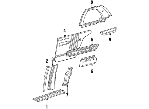 1987 Oldsmobile Delta 88 BASE A/RS Diagram for 20691922