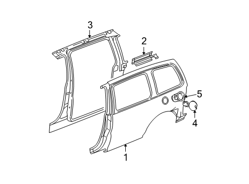 1999 Chevy Venture Side Panel & Components Diagram 2 - Thumbnail