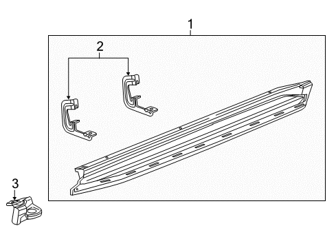 2019 Cadillac Escalade ESV Running Board Diagram 2 - Thumbnail