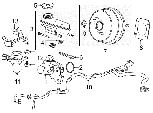 2016 Cadillac ATS Hose Assembly, Power Brake Booster Vacuum Diagram for 84042388