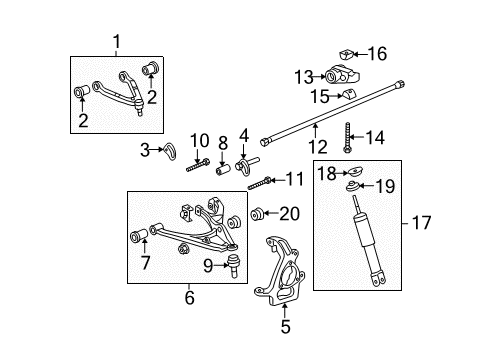 2008 Hummer H3 Cam,Front Lower Control Arm Adjust Diagram for 15171793