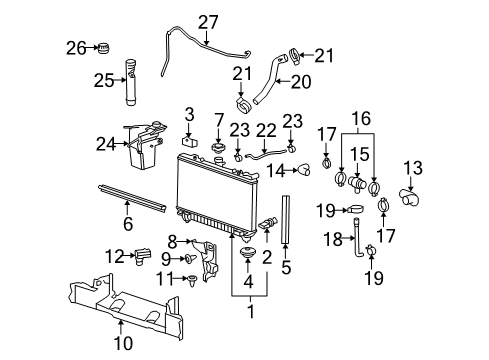 2011 Chevy Camaro Radiator & Components Diagram 2 - Thumbnail