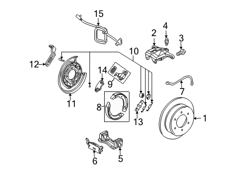 2010 Hummer H3 Lever Assembly, Parking Brake Diagram for 20832044