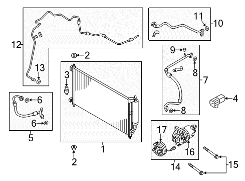 2017 Chevy City Express Air Conditioning Compressor Diagram for 19317013