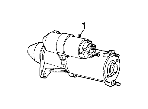 1997 Saturn SL2 Starter Asm Diagram for 19260748