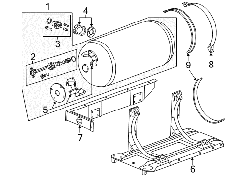 2015 GMC Sierra 2500 HD Valve Assembly, Cng Tank High Pressure Shutoff Diagram for 22990934