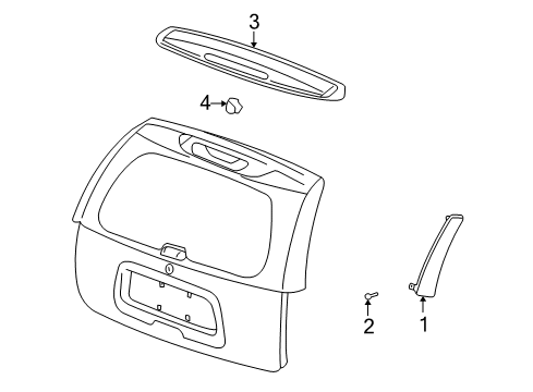 2006 Buick Rainier Exterior Trim - Lift Gate Diagram