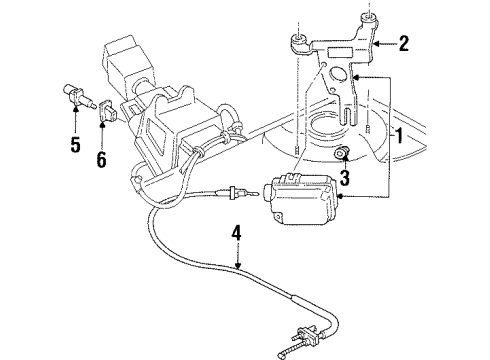 2002 Oldsmobile Intrigue Bracket Assembly, Cruise Control Module Diagram for 12550859