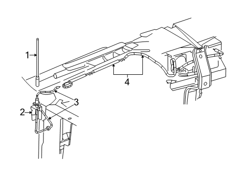 2002 Cadillac Escalade EXT Antenna & Radio Diagram