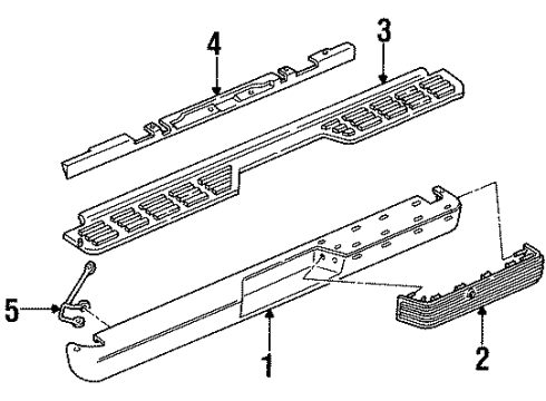 1996 GMC K1500 Suburban Rear Bumper Diagram