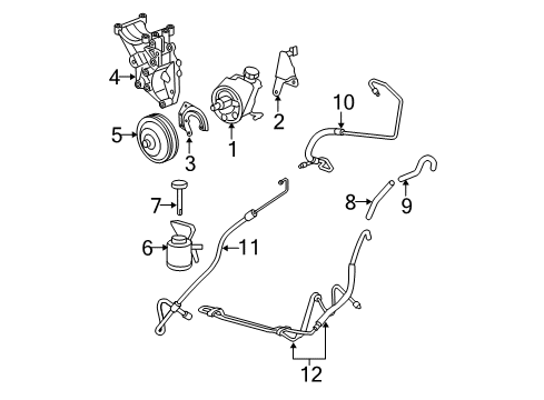 2008 GMC Savana 2500 P/S Pump & Hoses, Steering Gear & Linkage Diagram 7 - Thumbnail