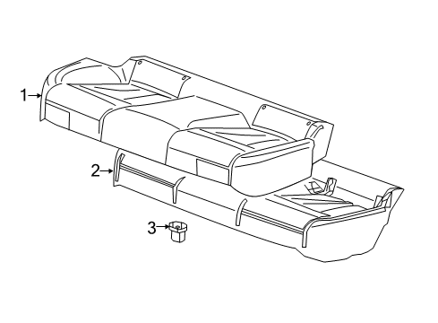 2019 Buick LaCrosse Rear Seat Components Diagram 3 - Thumbnail