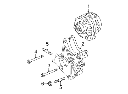 2008 GMC Sierra 3500 HD Alternator Diagram 3 - Thumbnail