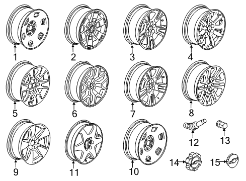 2020 GMC Canyon Wheels, Covers & Trim Diagram